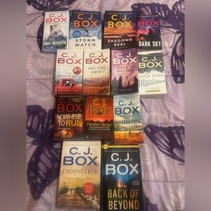 C.J. Box Paperback Book Lot - Multiple Titles - Blue, White, Tan Covers